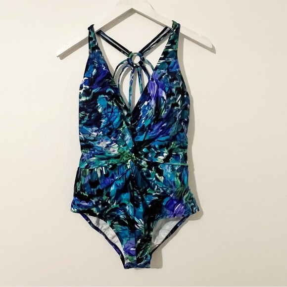 NEW Magicsuit Drew One Piece in Chanticleer Blue Green Size US 14 - Picture 2 of 8